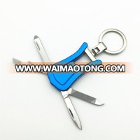 Mini Tool Folding Collection Knife Pocket Keychain With Aluminum Handle